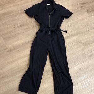 Pact Boulevard Brushed Twill Zip Front Jumpsuit